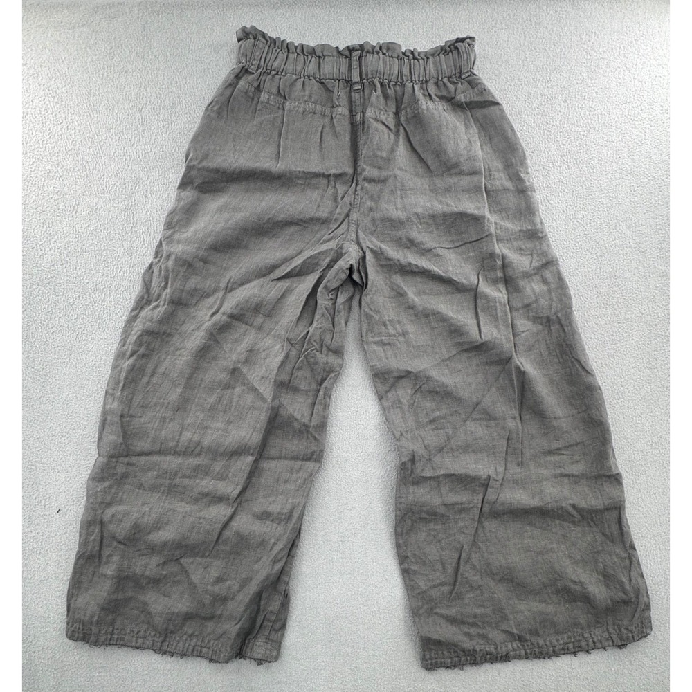 Cloth & Stone Wide Leg Linen Pants XS Gray Paperbag Coastal Grandma Boho Earthy - Picture 11 of 14